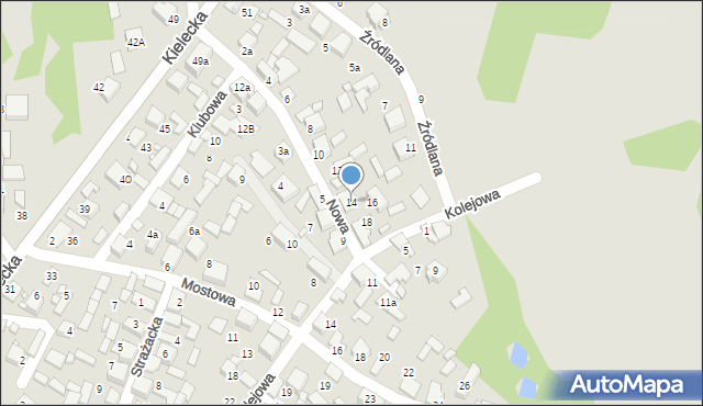 Siewierz, Nowa, 14, mapa Siewierz