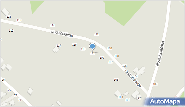 Skierniewice, Nowobielańska, 111, mapa Skierniewic