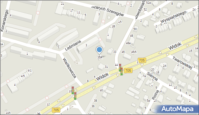 Skierniewice, Nowobielańska, 33A, mapa Skierniewic