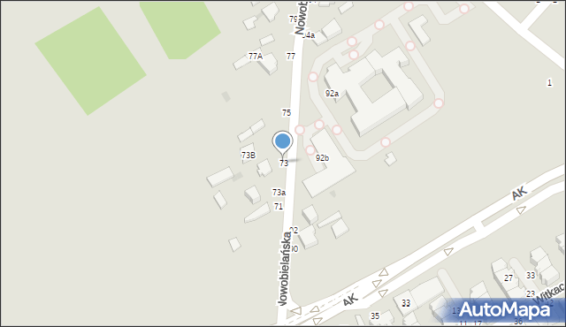 Skierniewice, Nowobielańska, 73, mapa Skierniewic