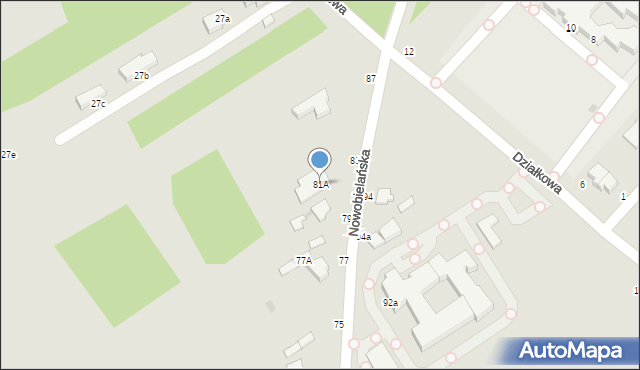 Skierniewice, Nowobielańska, 81A, mapa Skierniewic