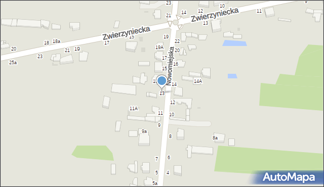 Skierniewice, Nowomiejska, 13, mapa Skierniewic