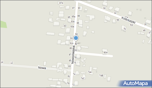 Skierniewice, Nowomiejska, 82, mapa Skierniewic