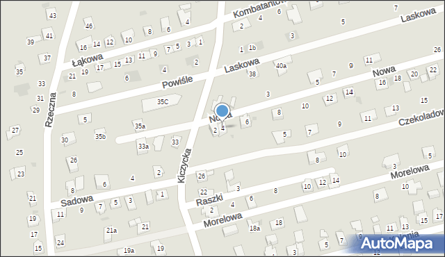 Skoczów, Nowa, 4, mapa Skoczów