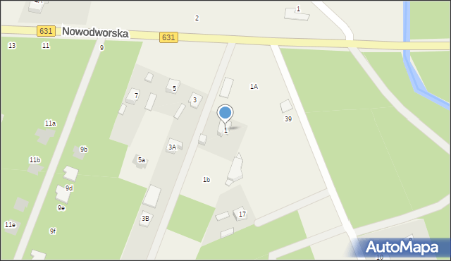 Skrzeszew, Nowodworska, 1, mapa Skrzeszew