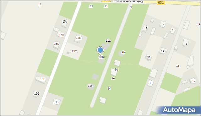 Skrzeszew, Nowodworska, 11c, mapa Skrzeszew