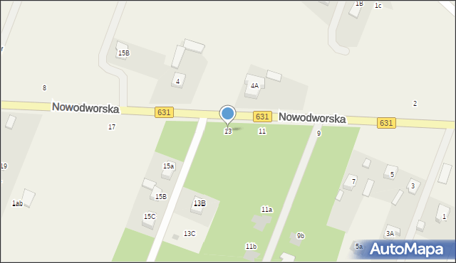 Skrzeszew, Nowodworska, 13, mapa Skrzeszew