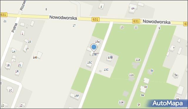 Skrzeszew, Nowodworska, 15B, mapa Skrzeszew