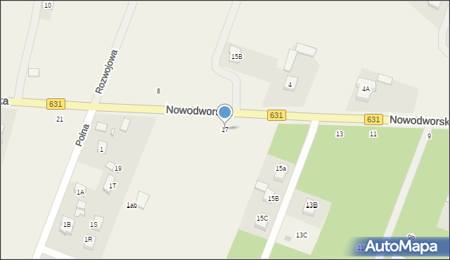 Skrzeszew, Nowodworska, 17, mapa Skrzeszew