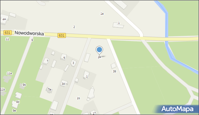 Skrzeszew, Nowodworska, 1A, mapa Skrzeszew