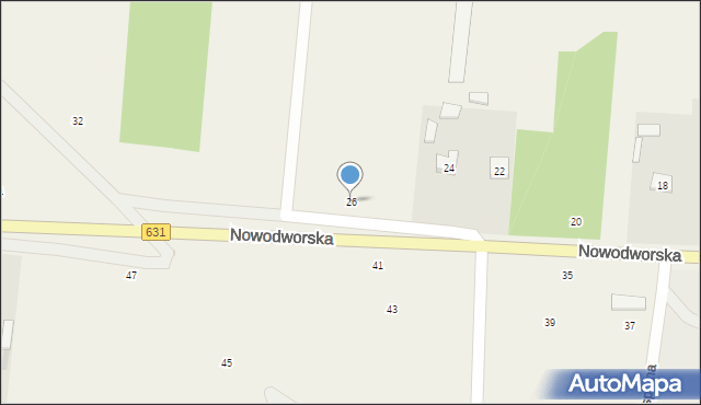 Skrzeszew, Nowodworska, 26, mapa Skrzeszew