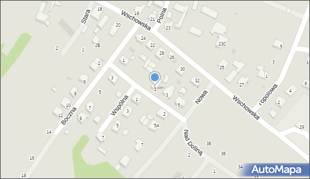 Sława, Nowa, 1, mapa Sława