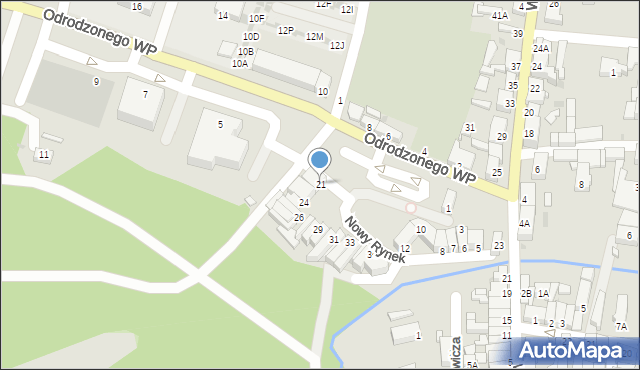 Sława, Nowy Rynek, 21, mapa Sława