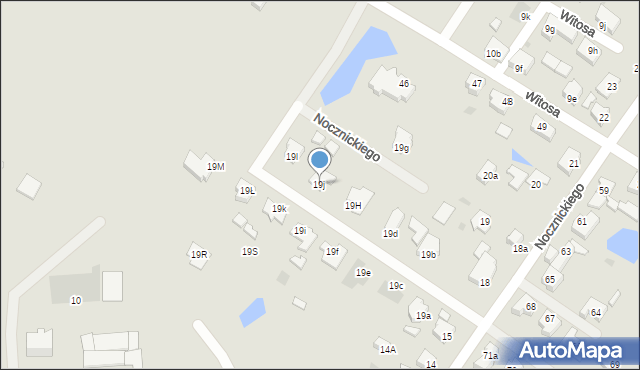 Słubice, Nocznickiego Tomasza, 19j, mapa Słubice