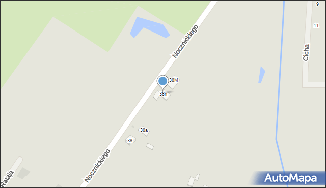 Słubice, Nocznickiego Tomasza, 38n, mapa Słubice