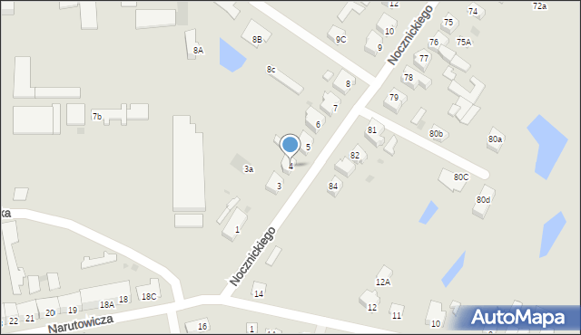 Słubice, Nocznickiego Tomasza, 4, mapa Słubice