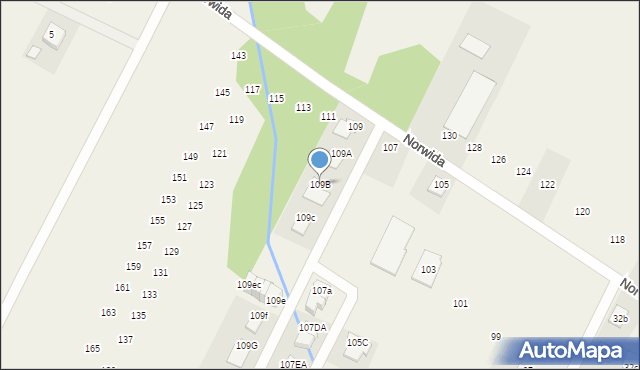 Słupno, Norwida Cypriana Kamila, 109B, mapa Słupno