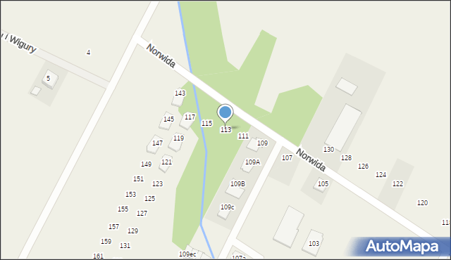 Słupno, Norwida Cypriana Kamila, 113, mapa Słupno