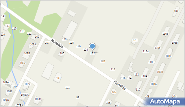 Słupno, Norwida Cypriana Kamila, 122, mapa Słupno