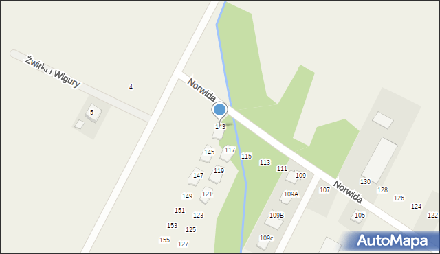 Słupno, Norwida Cypriana Kamila, 143, mapa Słupno