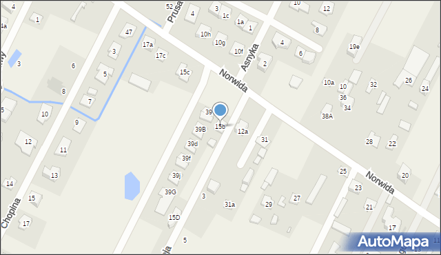 Słupno, Norwida Cypriana Kamila, 15b, mapa Słupno