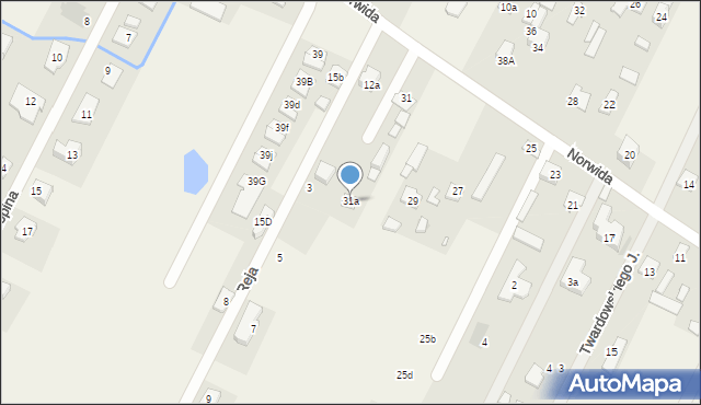 Słupno, Norwida Cypriana Kamila, 31a, mapa Słupno