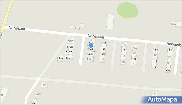 Słupsk, Norweska, 22, mapa Słupska