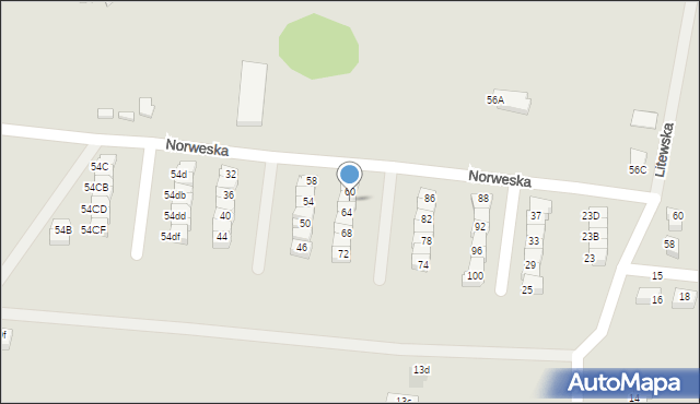 Słupsk, Norweska, 62, mapa Słupska