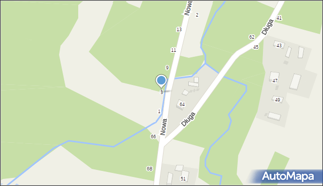 Smyków, Nowa, 3, mapa Smyków