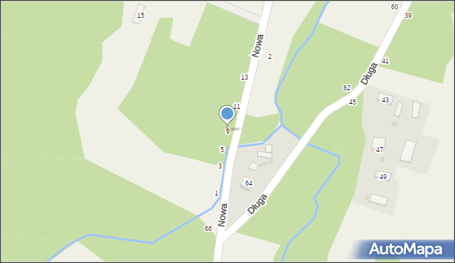 Smyków, Nowa, 9, mapa Smyków