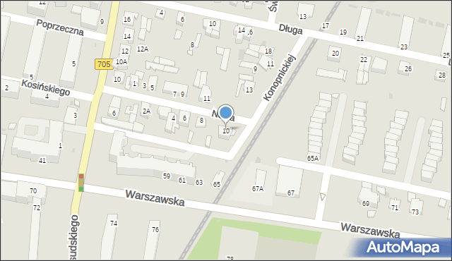 Sochaczew, Nowa, 10, mapa Sochaczew