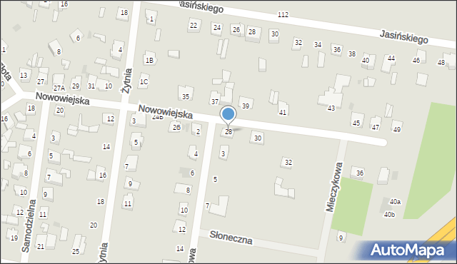 Sochaczew, Nowowiejska, 28, mapa Sochaczew