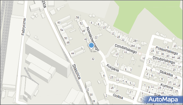 Sosnowiec, Nowakowskiego Piotra, 34, mapa Sosnowca