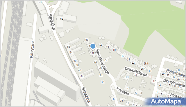 Sosnowiec, Nowakowskiego Piotra, 48, mapa Sosnowca