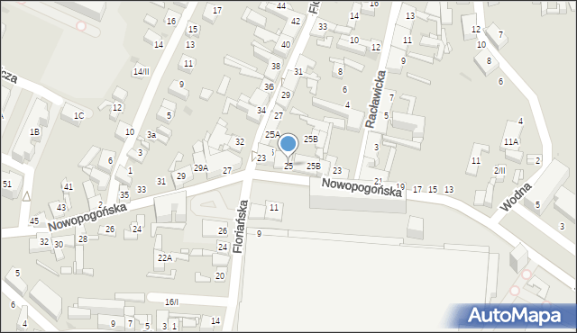 Sosnowiec, Nowopogońska, 25, mapa Sosnowca