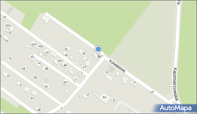 Sosnowiec, Nowa, 2B, mapa Sosnowca