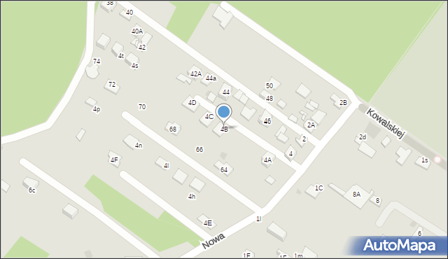 Sosnowiec, Nowa, 4B, mapa Sosnowca