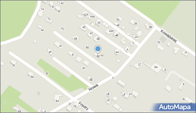 Sosnowiec, Nowa, 64, mapa Sosnowca