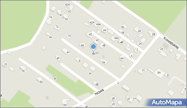 Sosnowiec, Nowa, 66, mapa Sosnowca