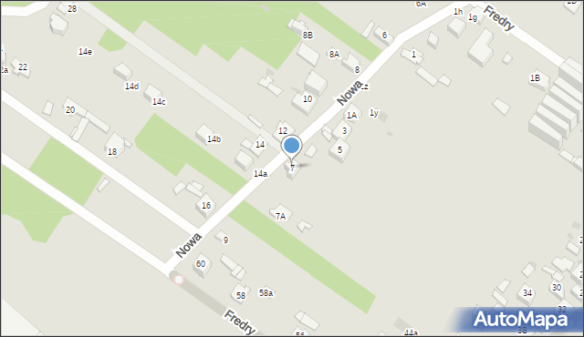 Sosnowiec, Nowa, 7, mapa Sosnowca