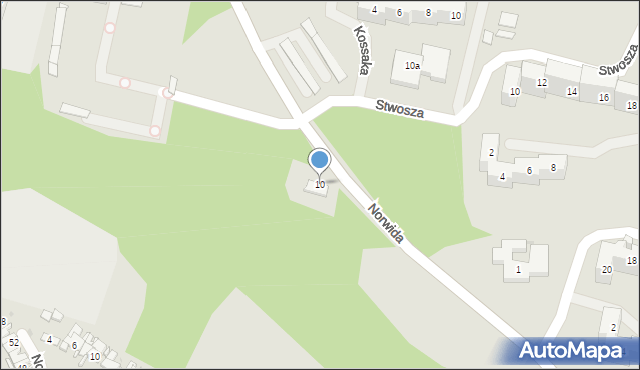 Sosnowiec, Norwida Cypriana Kamila, 10, mapa Sosnowca