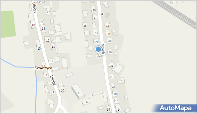 Sowczyce, Nowa, 17, mapa Sowczyce