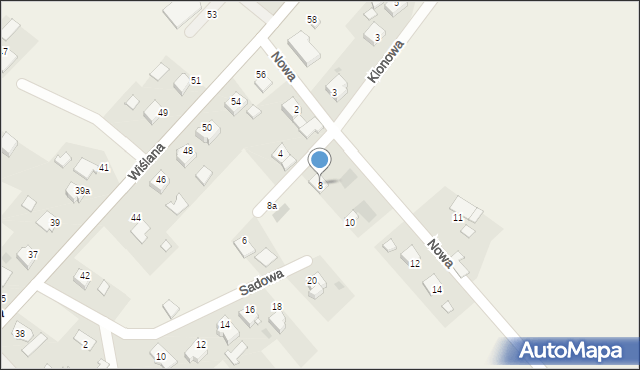Spytkowice, Nowa, 8, mapa Spytkowice