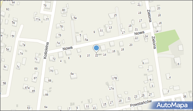 Stanowice, Nowa, 12, mapa Stanowice