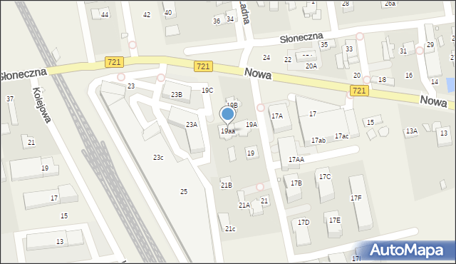 Stara Iwiczna, Nowa, 19aa, mapa Stara Iwiczna