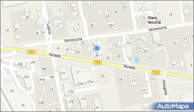 Stara Iwiczna, Nowa, 20, mapa Stara Iwiczna