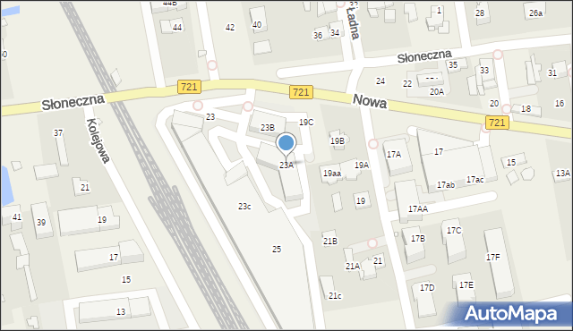 Stara Iwiczna, Nowa, 23A, mapa Stara Iwiczna