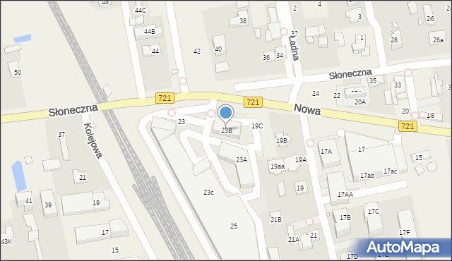 Stara Iwiczna, Nowa, 23B, mapa Stara Iwiczna