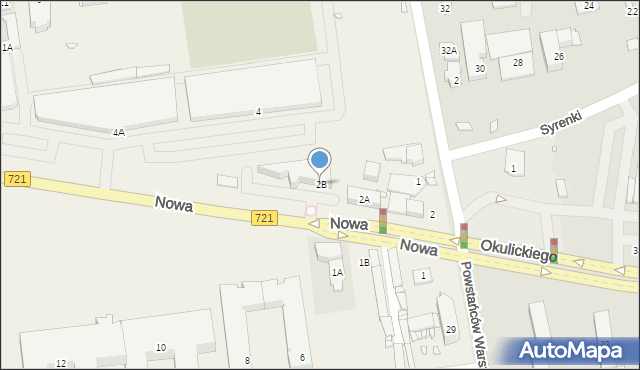 Stara Iwiczna, Nowa, 2B, mapa Stara Iwiczna