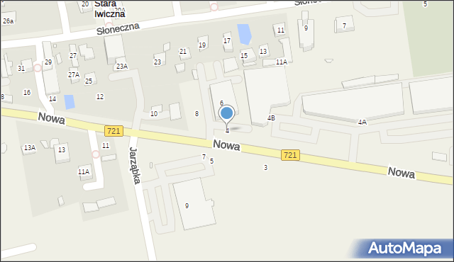 Stara Iwiczna, Nowa, 4, mapa Stara Iwiczna